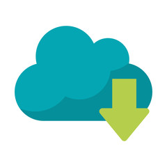 Cloud computing download symbol