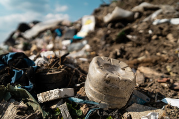 Plastic bottle trash nature pollution garbage save the planet environment