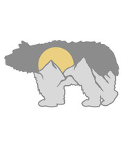 berge gebirge eisbär braunbär grizzlybär schwarzbär bär berge teddy wald tier wildnis wild gefährlich clipart design logo
