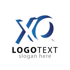 Fototapeta na wymiar X Q Initial Letter logo in negative space vector template