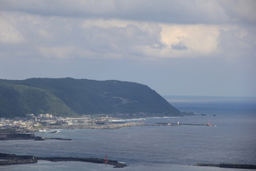 Obraz premium 北西方向から見た室戸岬(高知県)