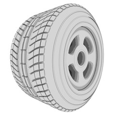 concept illustration of a wheel