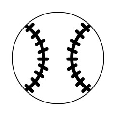 Baseball ball sport game isolated in black and white