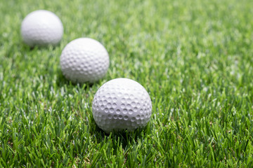 Golf ball on grass