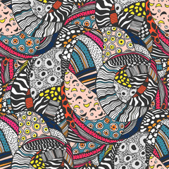 Ethnic style fashion African seamless pattern.