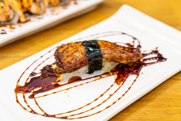 Foie Gras Sushi with Sauce