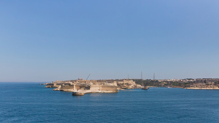 Kalkara over water, viewed from Valletta, Malta