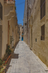 Fototapeta na wymiar Empty streets and architecture in Rabat, Malta