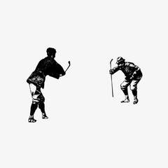 Fototapeta premium Golfers vintage drawing