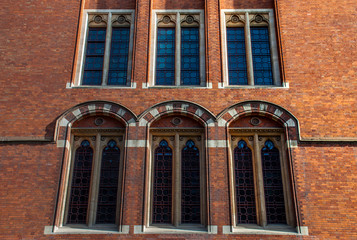 Obraz premium Architectural detail of the St. Pancras Renaissance hotel.