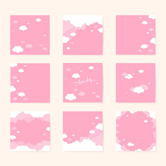 Cloudy pink sky backgrounds