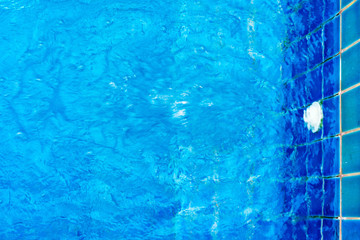 Abstract motion blur of blue jetted pool