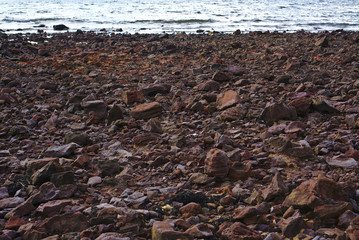 Stones and pebbles on the beach