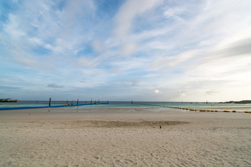 The beach and the sky on a quiet day