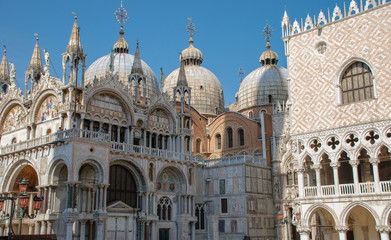 Fototapeta na wymiar Italy, Venice, Piazza San Marco, Doge's Palace