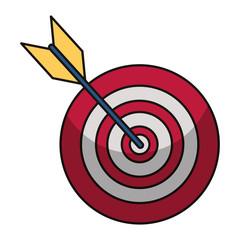 Target dartboard symbol isolated