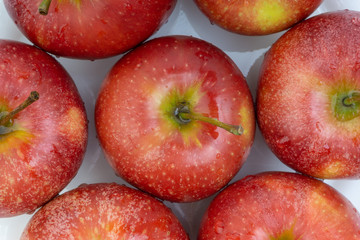 Apple on white background. Selective focus