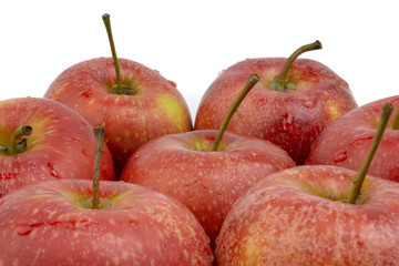 Apple on white background. Selective focus