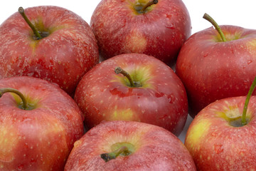 Apple on white background. Selective focus
