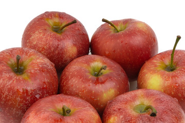 Apple on white background. Selective focus