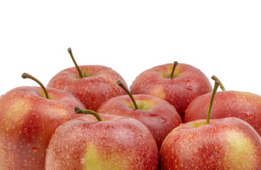 Apple on white background. Selective focus