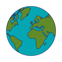 World earth world symbol blue lines