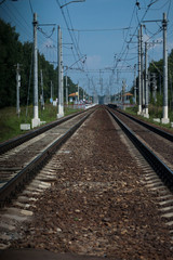 Fototapeta premium railway in the city