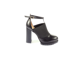 Elegant pair of woman's shoes isolated on a white background