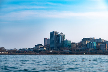 Naklejka premium Vladivostok city view from the sea