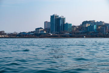 Vladivostok city view from the sea