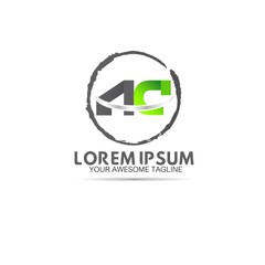 initial letter swoosh simple logo vector