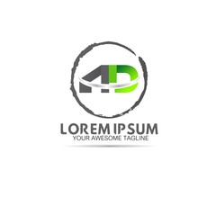 initial letter swoosh simple logo vector