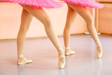 Legs of ballet dancers  who is standing