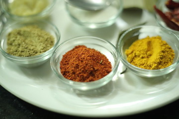 spices in bowls