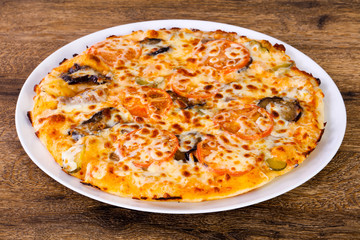 Pizza with eggplant