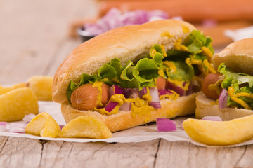 Hot dogs.