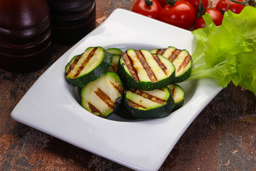 Vegan cuisine - grilled zucchini