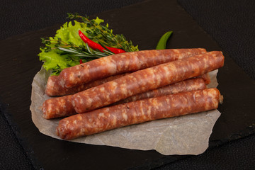 Pork sausages for grill
