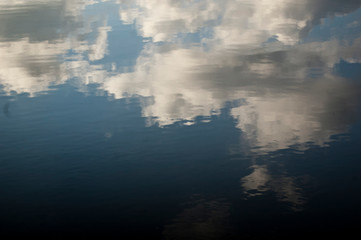 sky reflection in the water