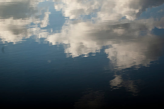 sky reflection in the water