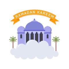 mosque design on the clouds