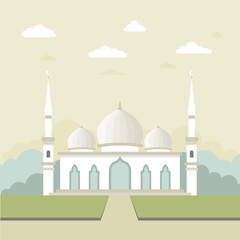 illustration of a flat design mosque