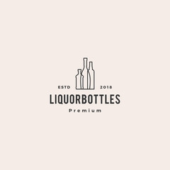 liquor store shop cafe beer wine logo vector icon illustration