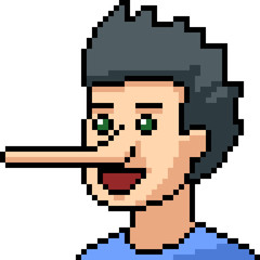 Obraz premium vector pixel art liar
