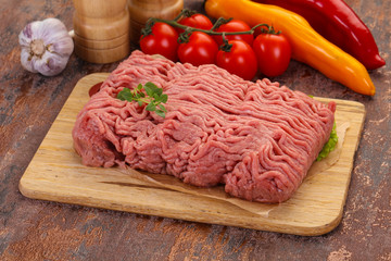 Raw turkey minced meat
