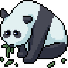 Fototapeta premium vector pixel art panda