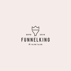 king funneling logo icon vector illustration