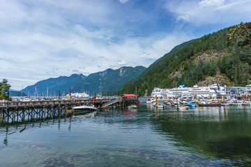 View from Horseshoe Bay Park with BC Ferries Terminal, West Vancouver, Canada