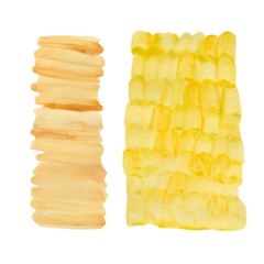 Yellow texture elements 