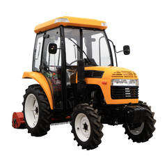 Image of a tractor with attachments.